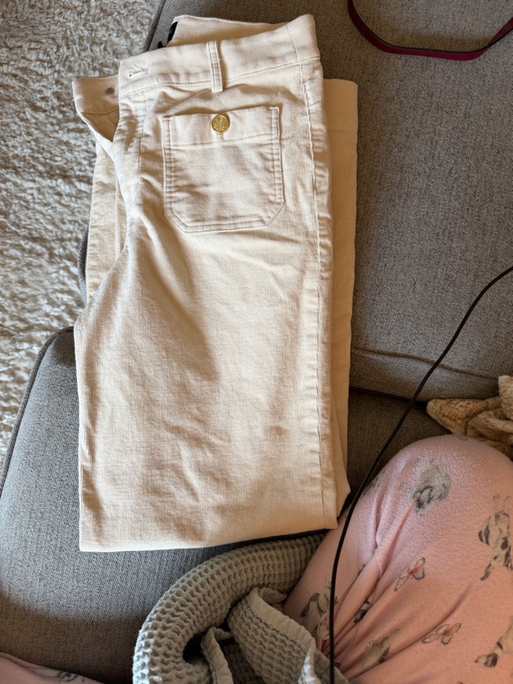 J. Crew Cream High-Rise Pants